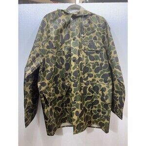 Tingley Jacket Men Large Green Frog Skin Camo Hooded Rain Coat Hunting Outdoor